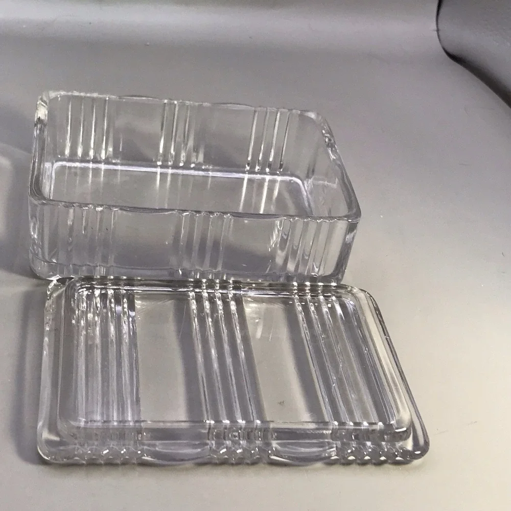 Glass Casket Covered‎ trinket Dish Box